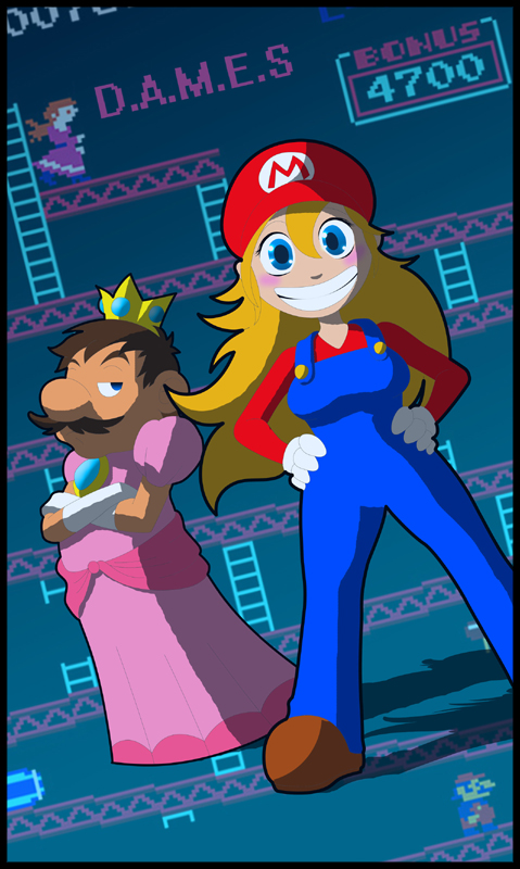 Super peach and princess mario