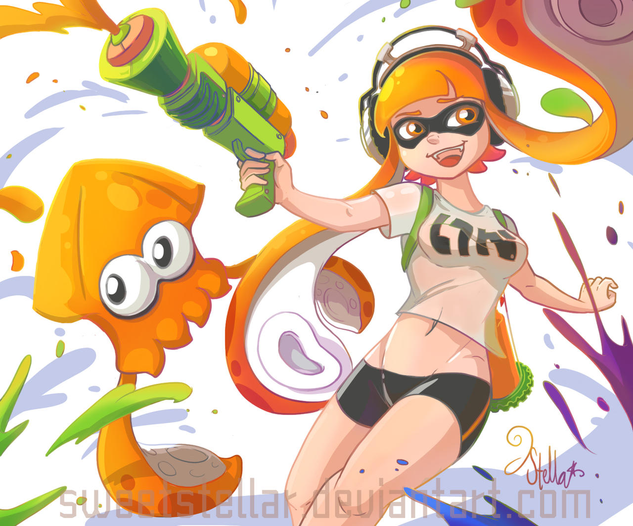 Happy Inkling Splatoon: Inkling by SweetStellar on DeviantArt
