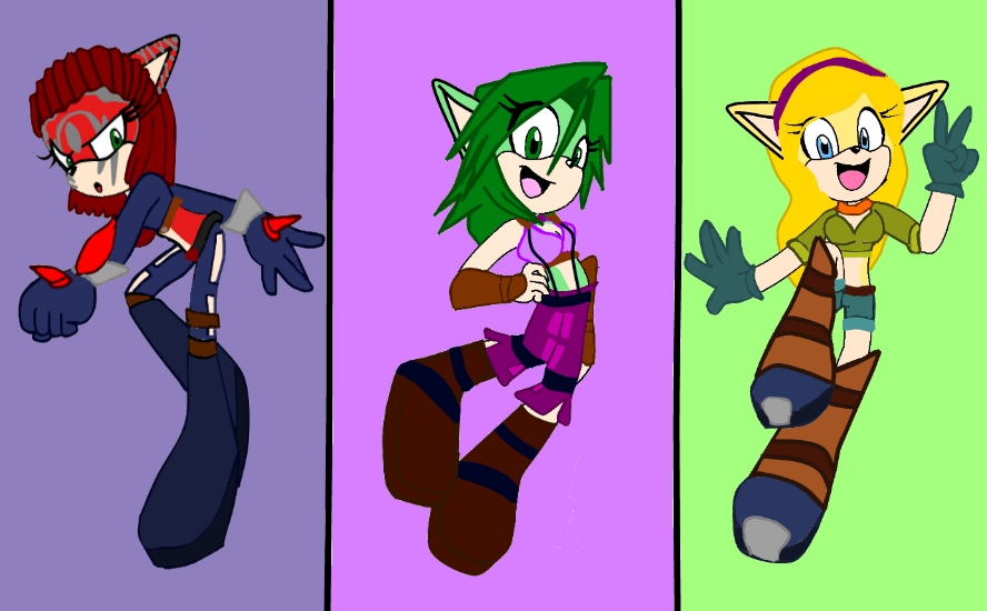 Ashelin,Keira y Tess(Crossover SONIC)