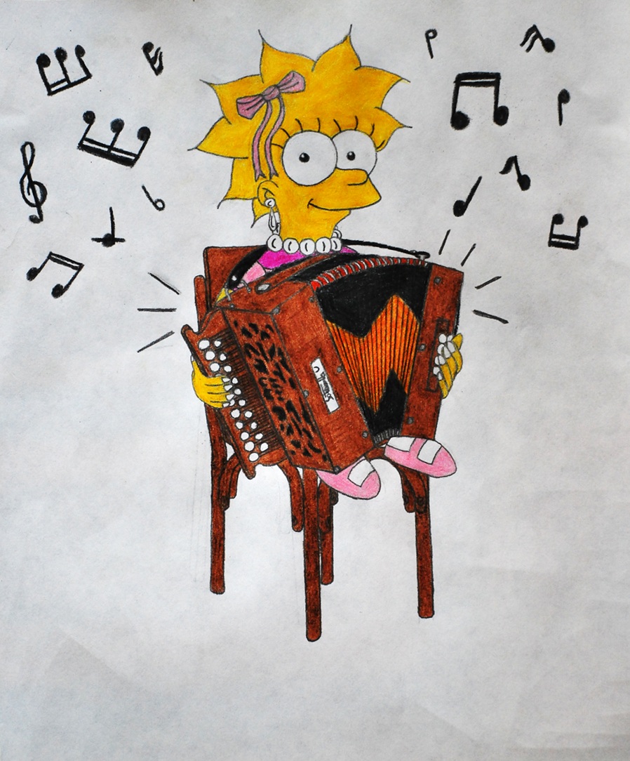 Lisa plays the Accordion