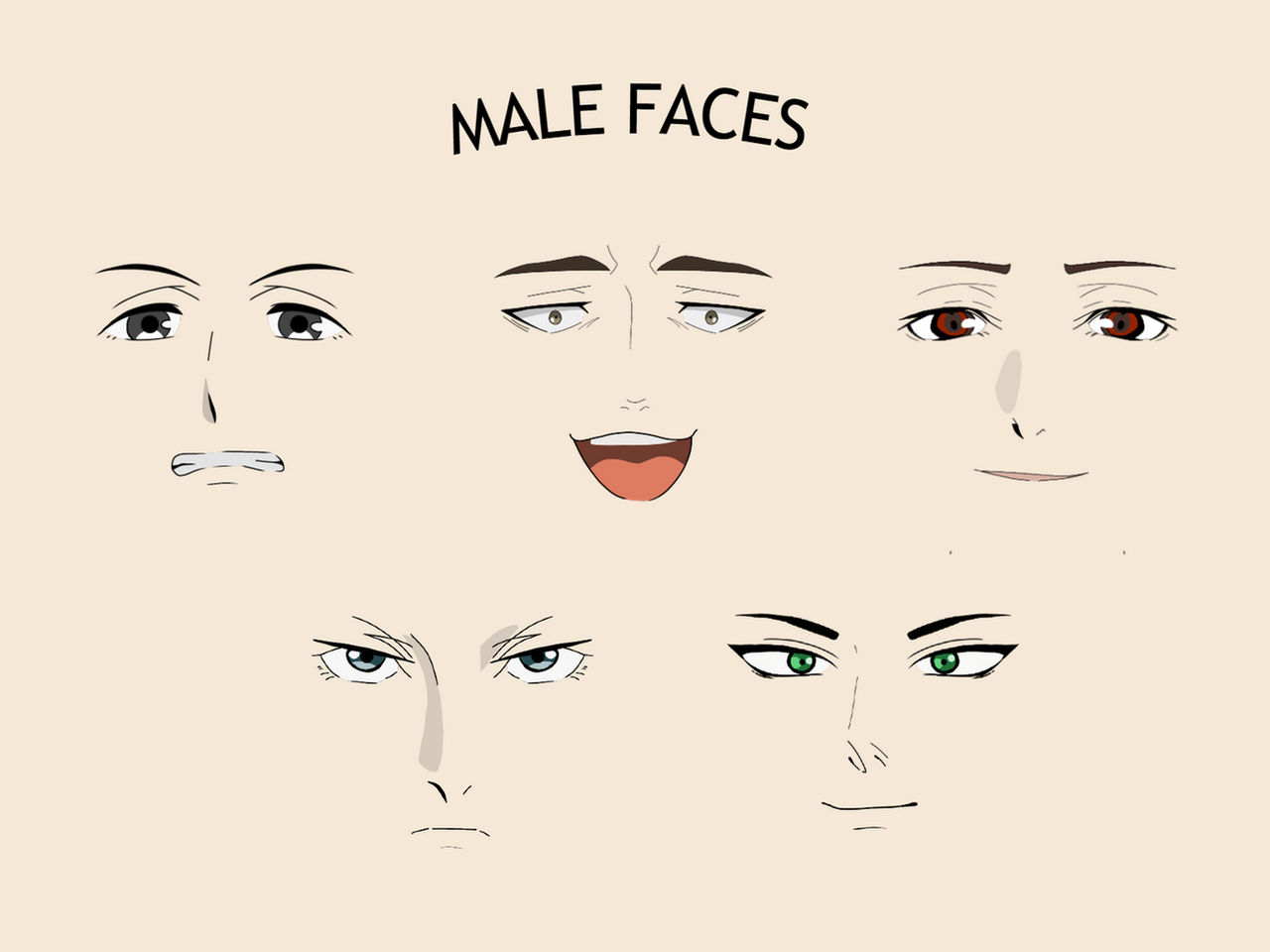 Java Male Faces Male faces in anime style by piercedpotato on DeviantArt