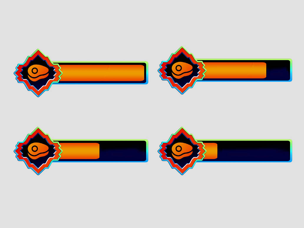 Hunger Bar UI design by piercedpotato on DeviantArt