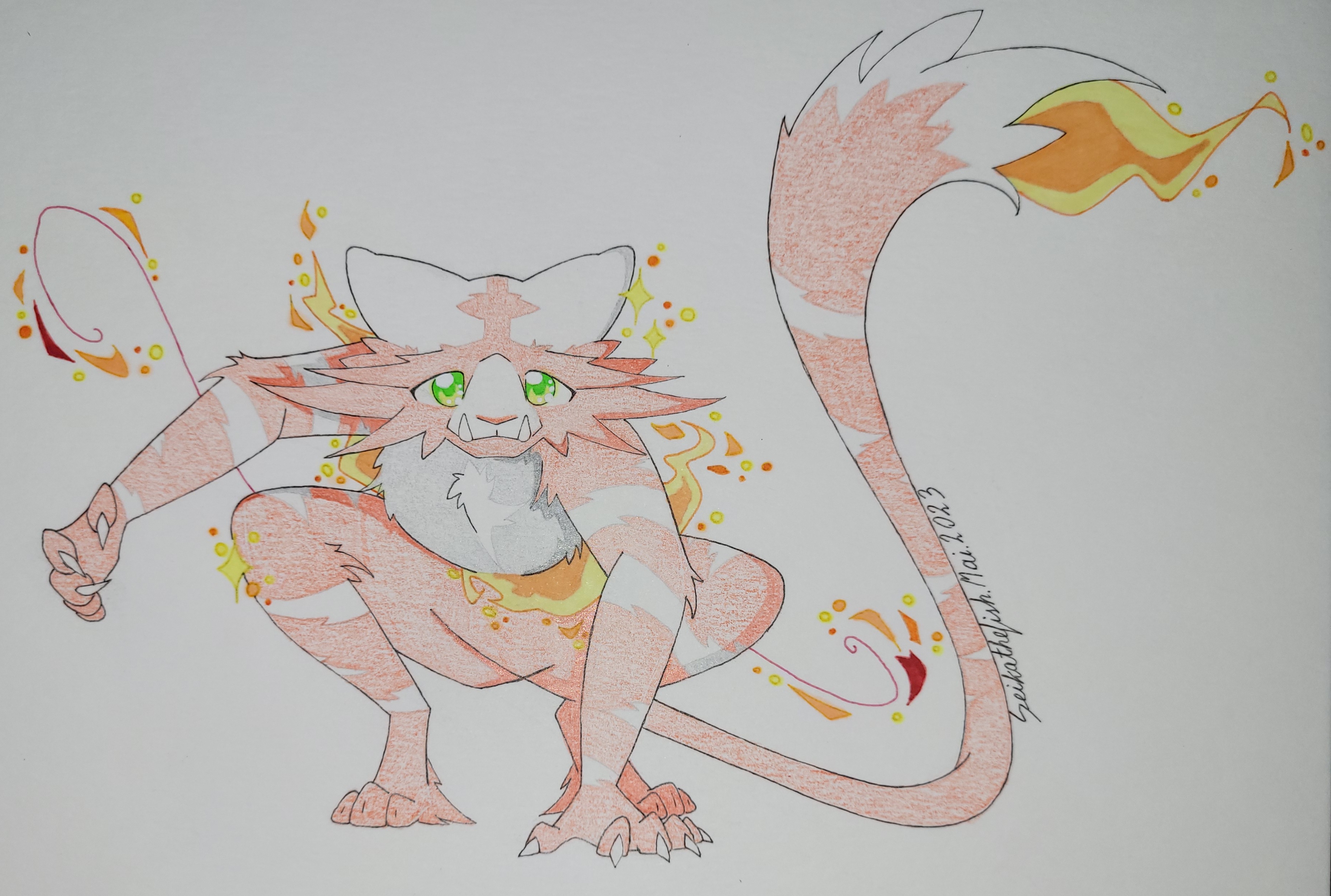 Chibi Incinaroar Shiny Incineroar by Seikathefish on DeviantArt