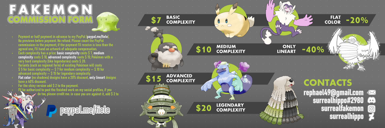 Template Fakemon Commissions by surrealhippo on DeviantArt