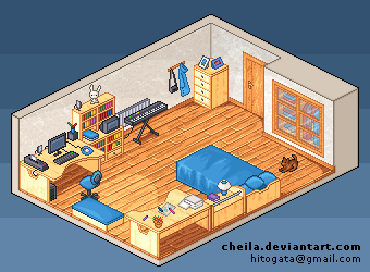 My room in pixels