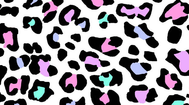 Pastel Rainbow Leopard Print 