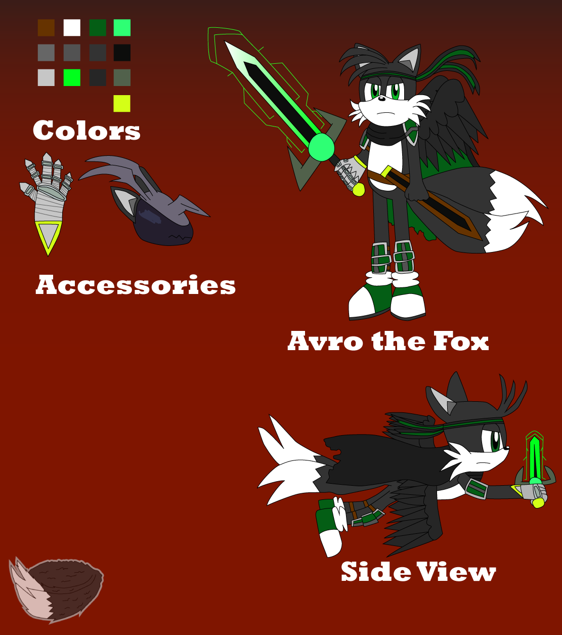 Avro the Fox Reference Sheet