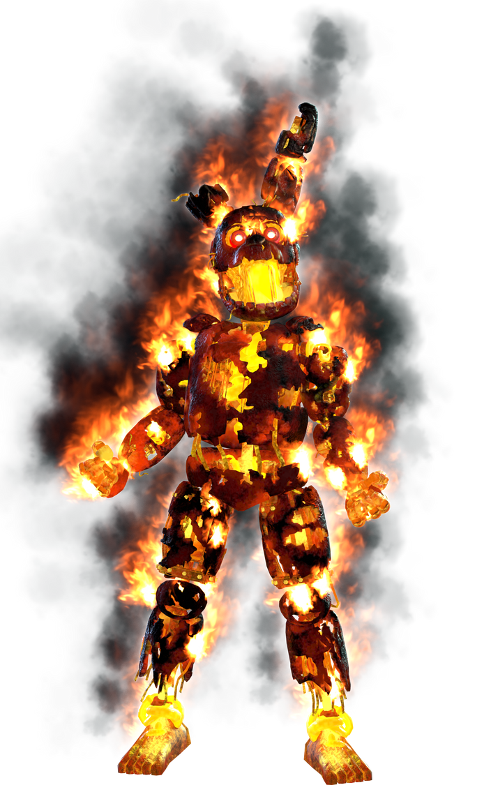 Springtrap In Fire Flaming Springtrap by AustinArt404 on DeviantArt