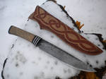 Damascus knife by hellize