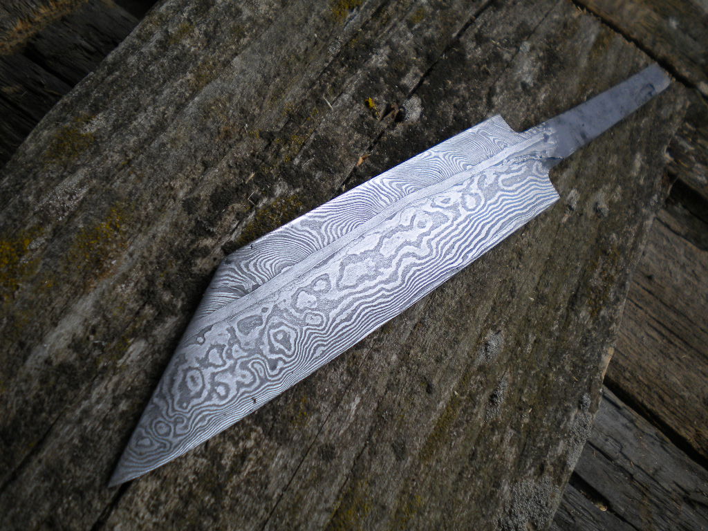 Damascus composite seax blade