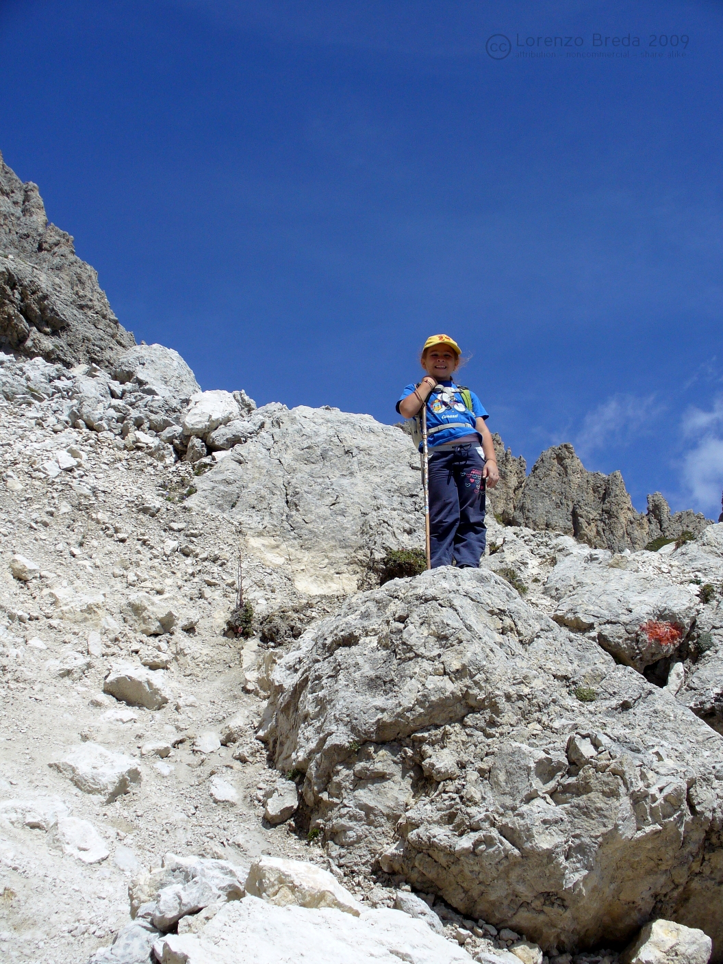 On the rocks, in the sky