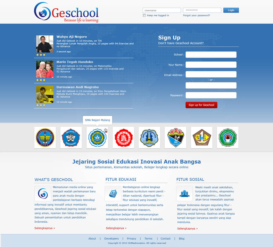 Gepg Log In Geschool Website Login menu by badmister on DeviantArt