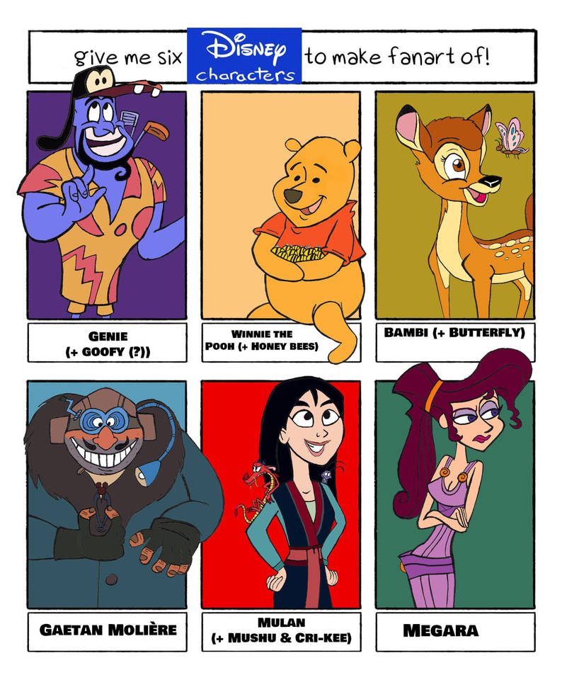 Six Fanarts Challenge 6 Disney Edition by ruffytoon on DeviantArt