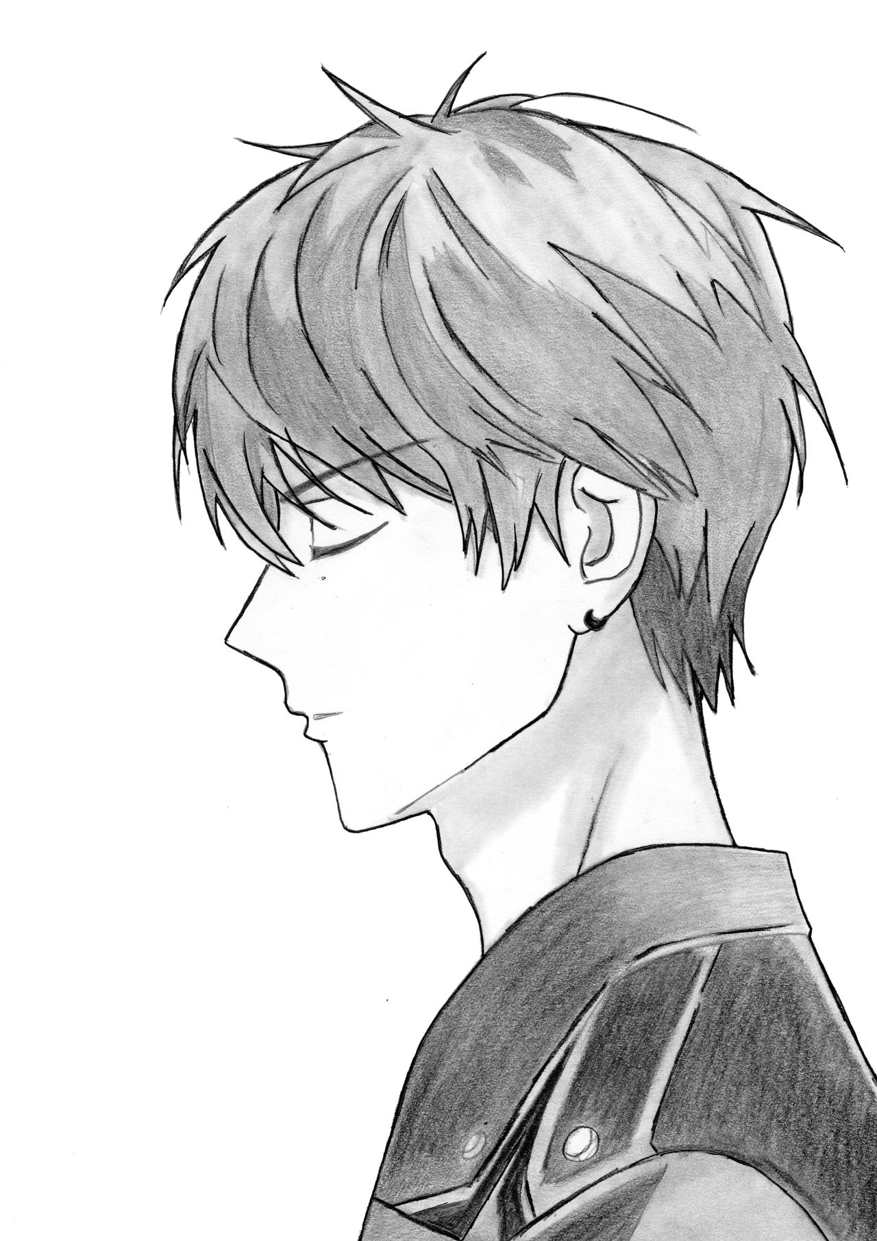 Side Profile Man Guy Side Profile Drawing Side Profile Anime Guy ...