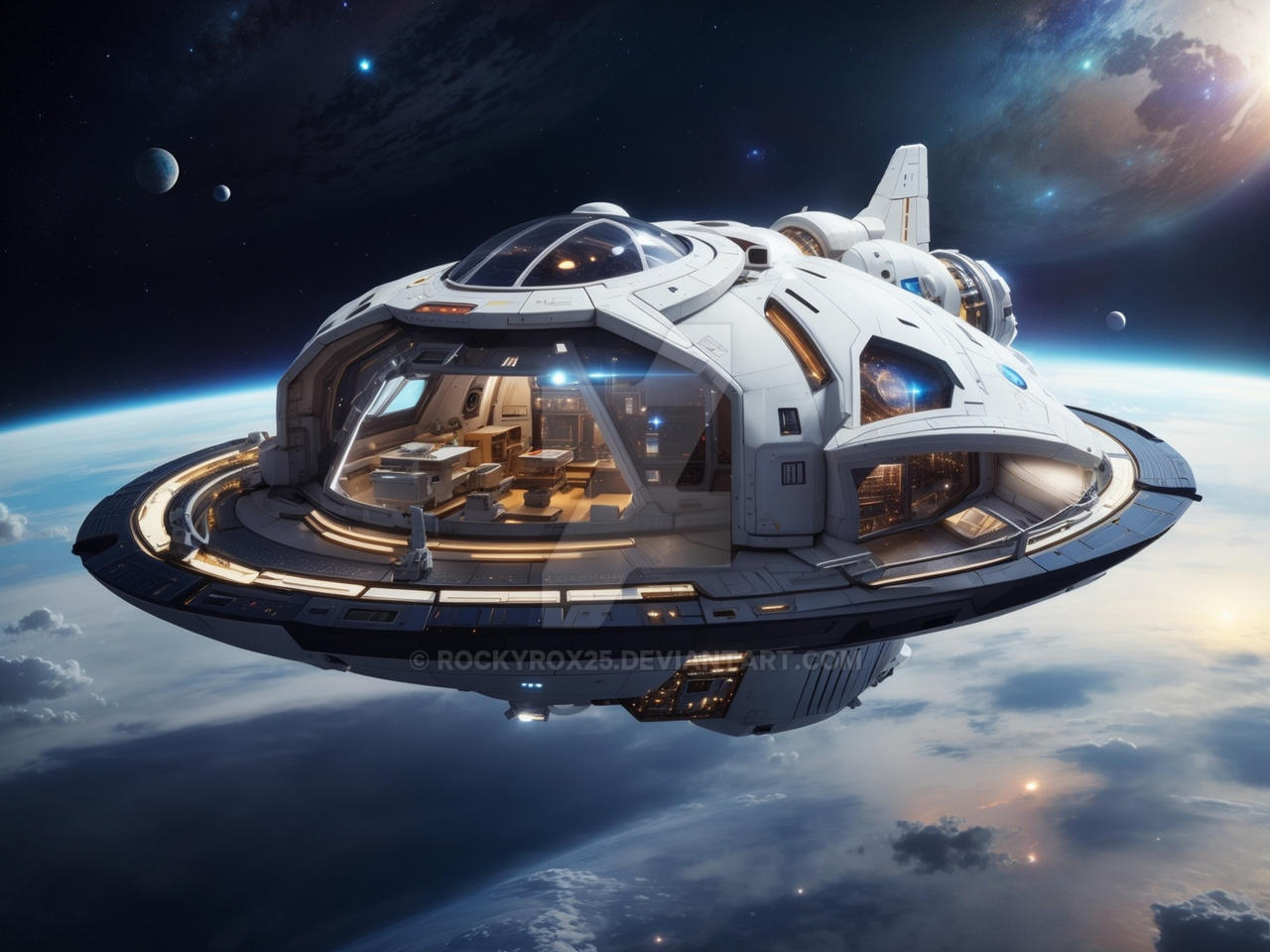 Starship Deviantart Vector SpaceShip by RockyRox25 on DeviantArt