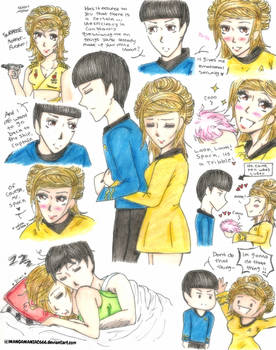 TOS: Spock and Fem!Kirk Doodles 1