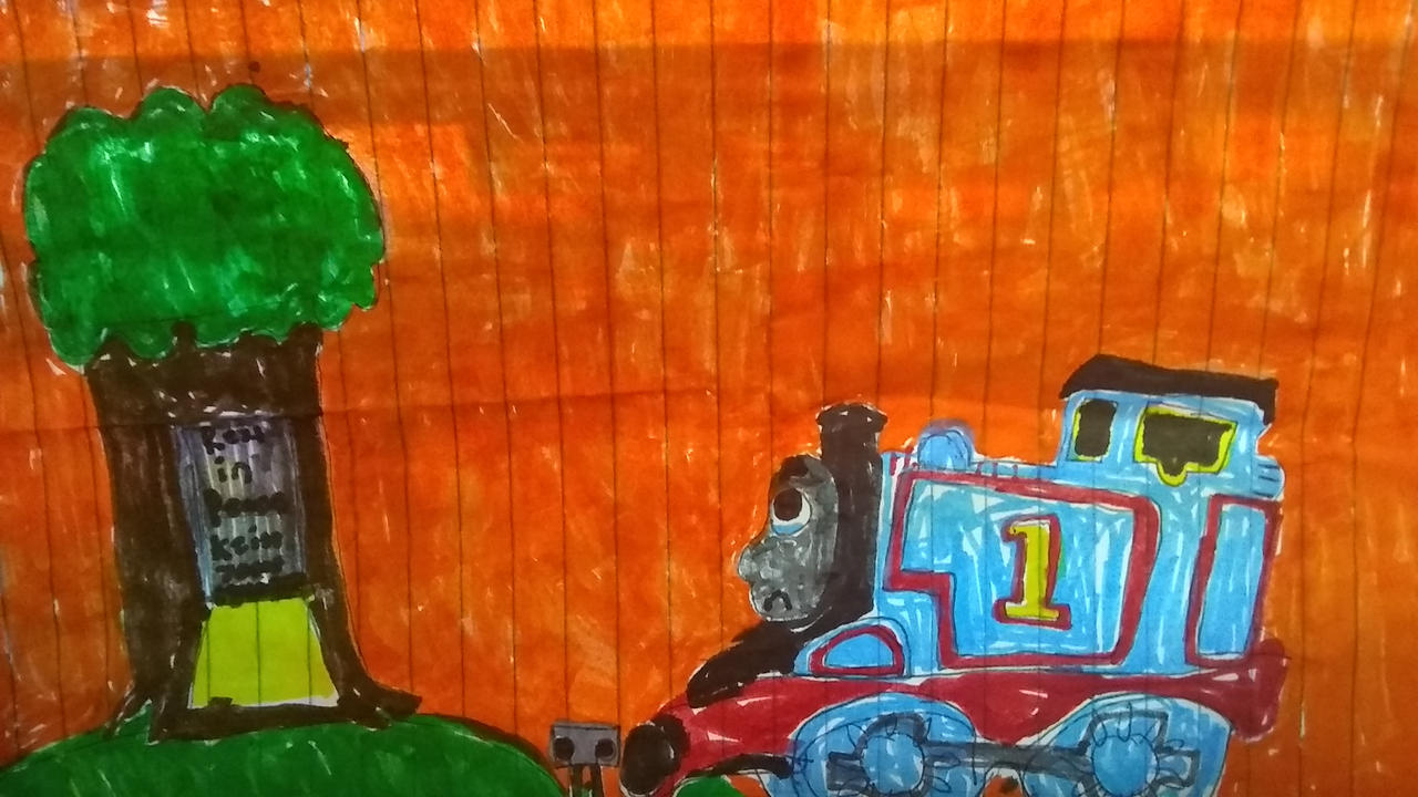 Thomas And The Old Oak Tree Drawing by Jev12345 on DeviantArt
