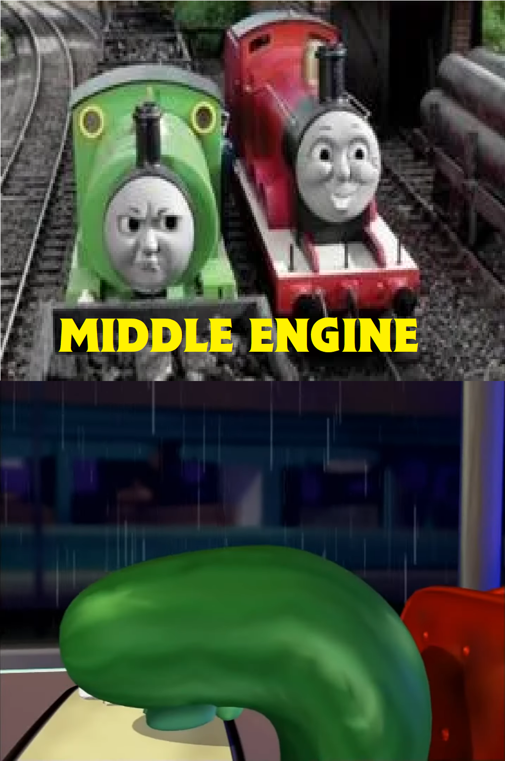 Larry reacts to Middle Engine by Jev12345 on DeviantArt