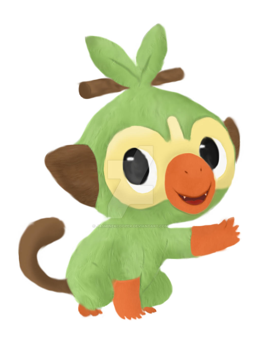 Grokey Face Grookey fanart by jasminekcooper on DeviantArt