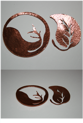 Copper Leaf Brooch