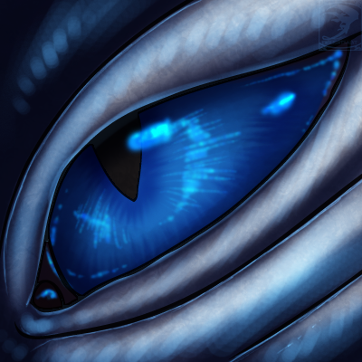 Eye-Con Comish - Silver and Sapphire