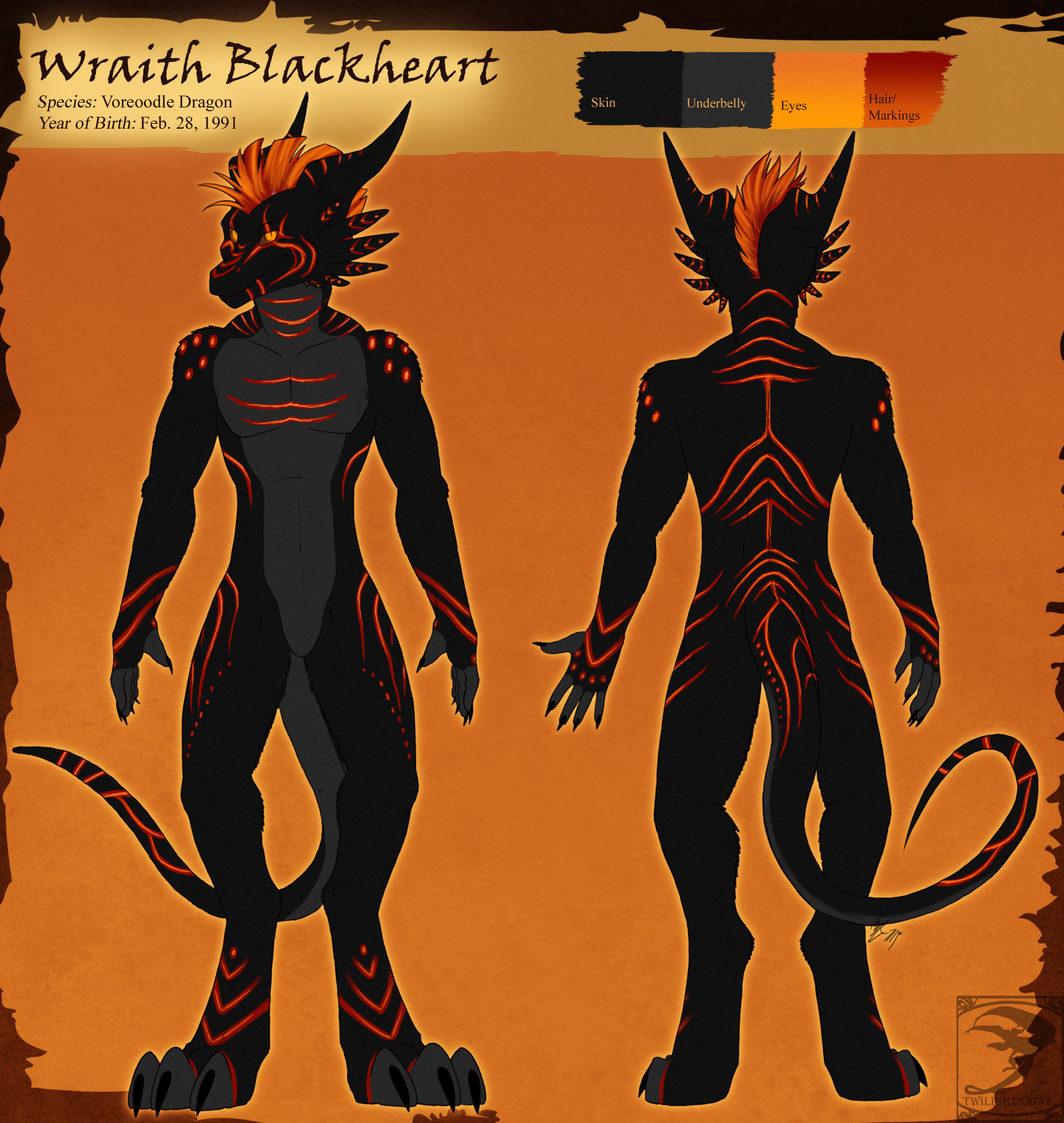 Ref Sheet Comish - Wraith Blackheart