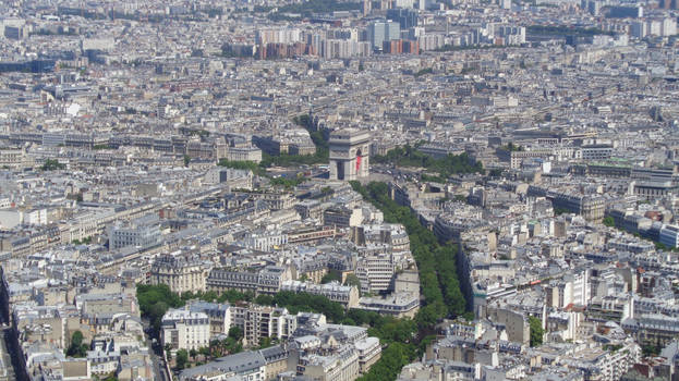 Arc de Triomphe from the Eiffel Tower