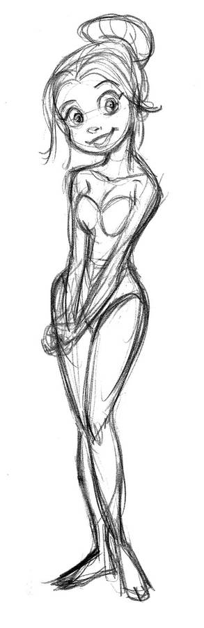 Posed girl sketch