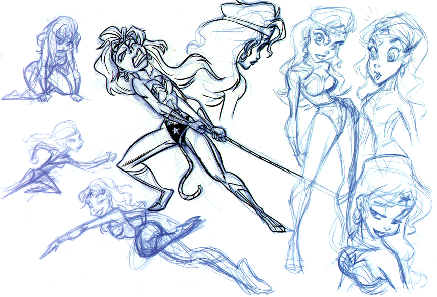 Older WonderWoman sketches pt1