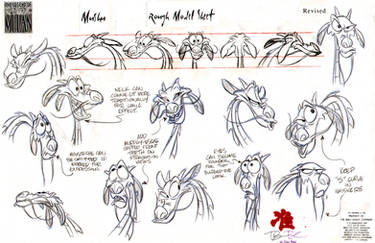 Mushu _expressions model sheet