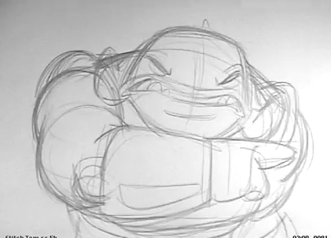 Gantu rough animation (Lilo and Stitch Ride)