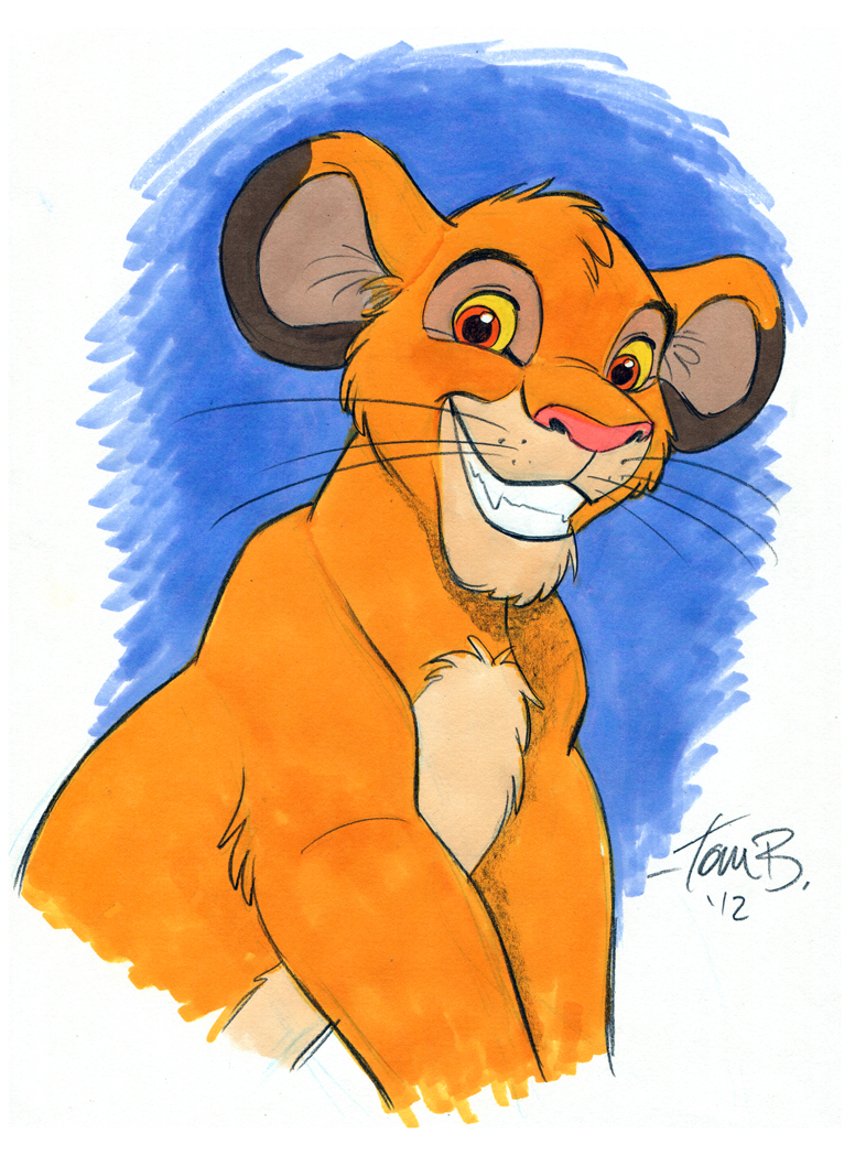 Young Simba in color