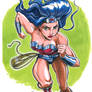 Wonder Woman Running, COLOR