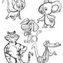 Animal character design doodles