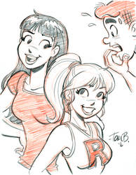 Betty and Veronica sketch