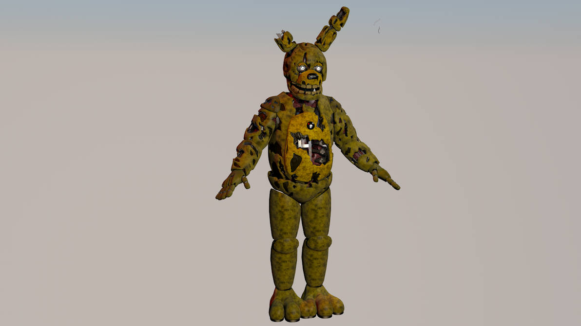 (C4D/FNaF) movie Springtrap WIP4 by Godzillatrap on DeviantArt
