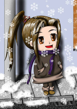 chibi girl in the snow