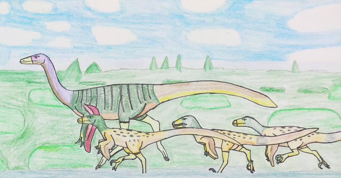 Arkansaurus Deinonychus hunting Arkansaurus by torm28 on DeviantArt