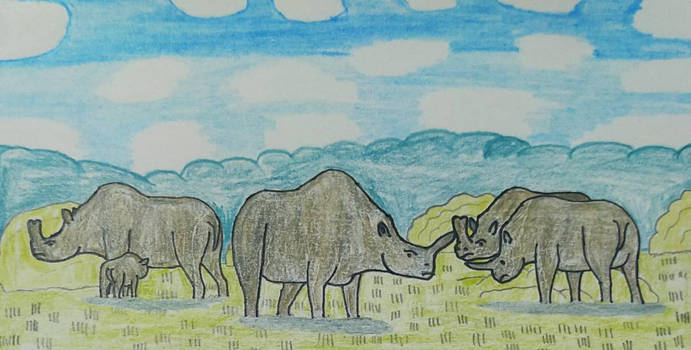 Embolotherium herd