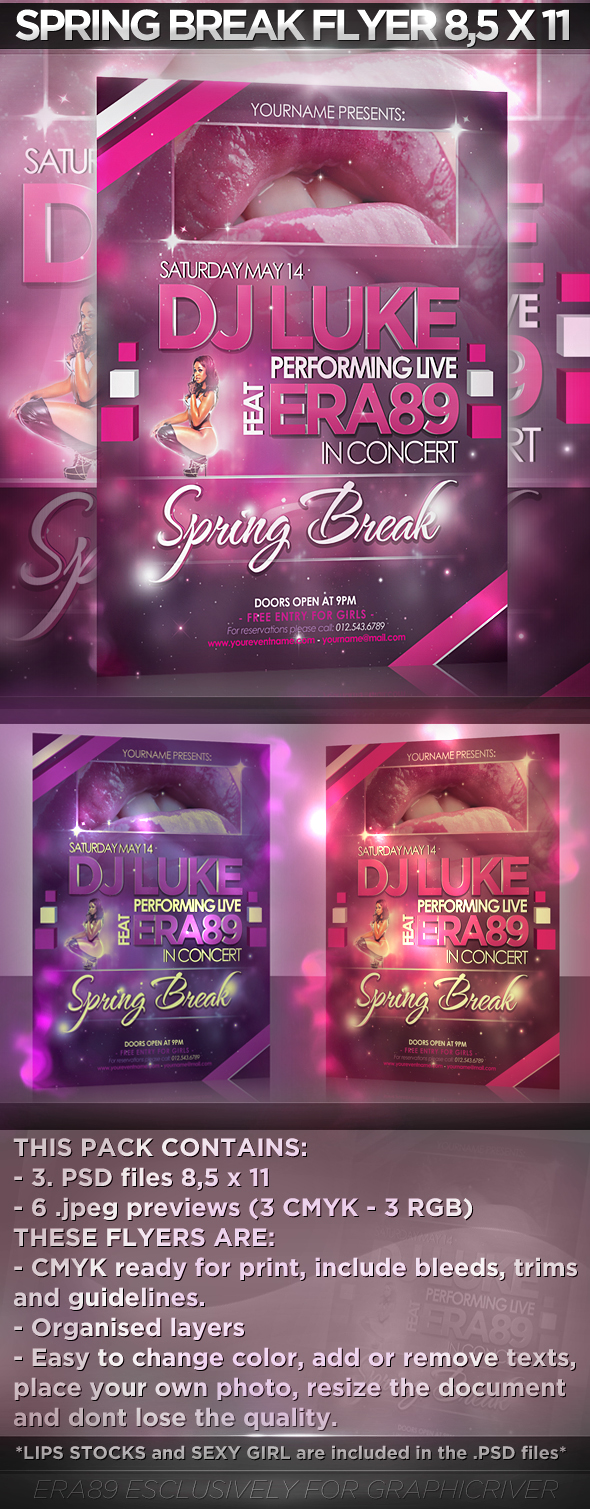 DJ Disco Spring Break Flyer