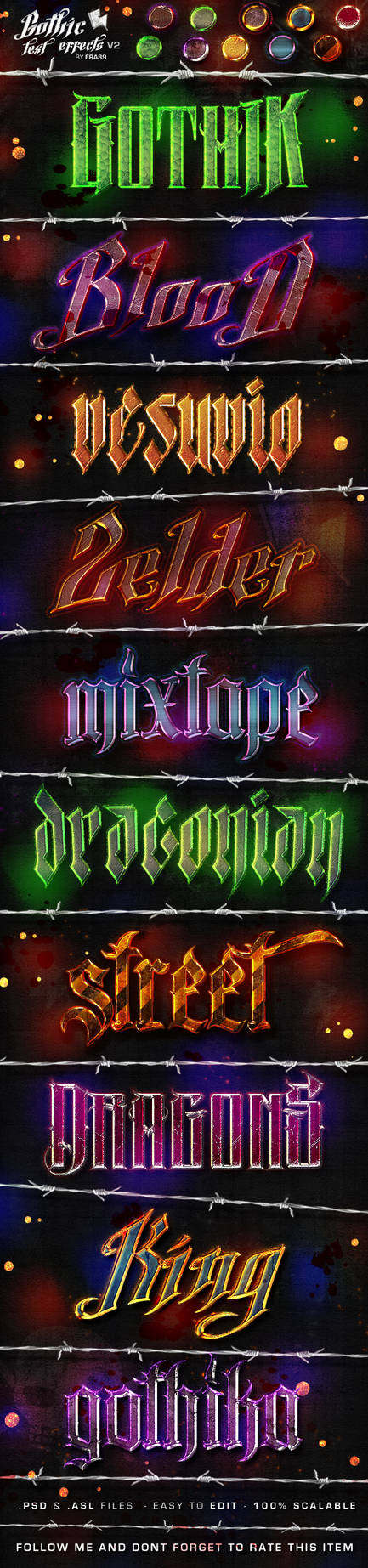 Gothic Text Effects v2 - Photoshop Styles by KoolGfx on DeviantArt