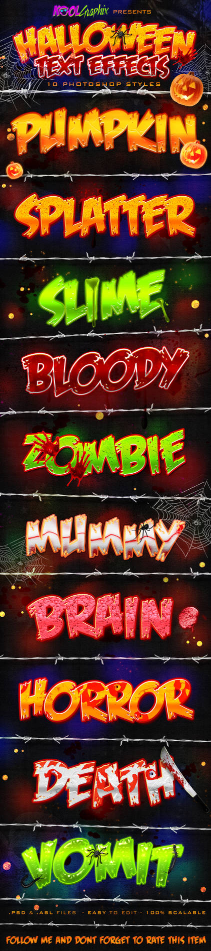 Halloween Text Effects - PS Styles by KoolGfx on DeviantArt