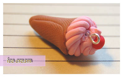 polymer clay ice cream cone