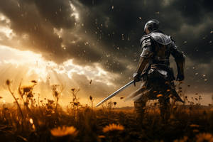 Dandelion medieval knight.