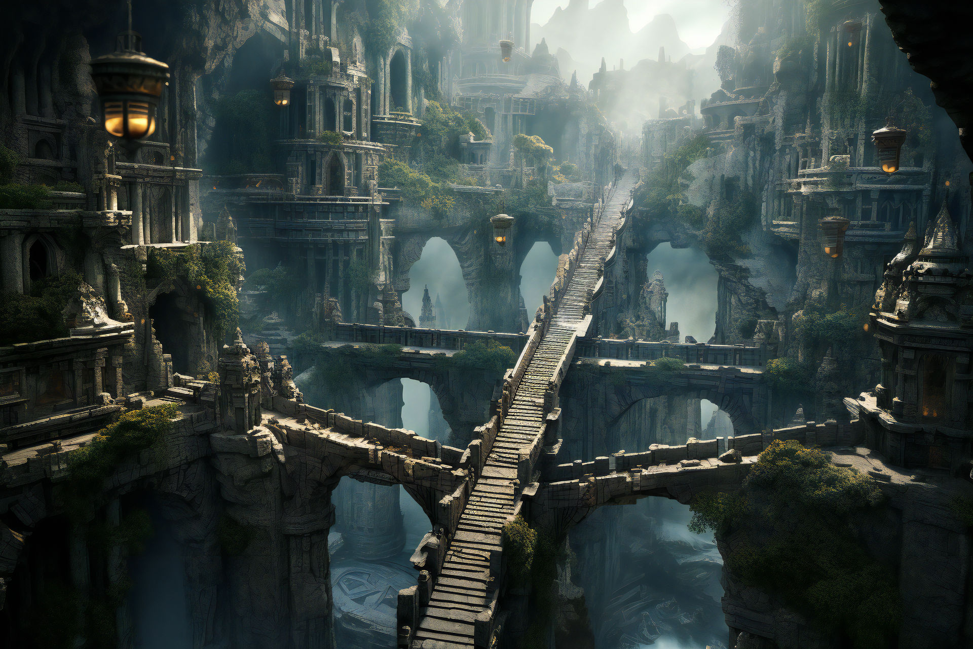 DND. Dwarf city with Ladder. by BergionStyle on DeviantArt