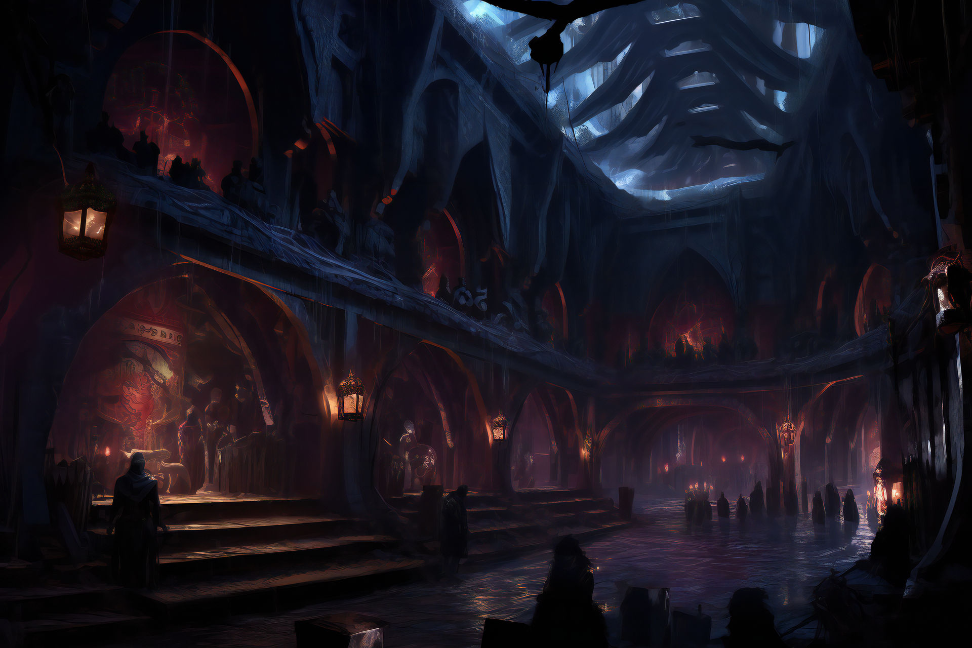 DND. Drow Streets. by BergionStyle on DeviantArt