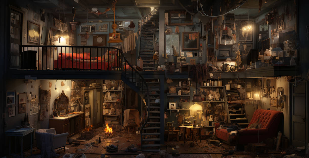 Chaos in apartment. V2 by BergionStyle on DeviantArt