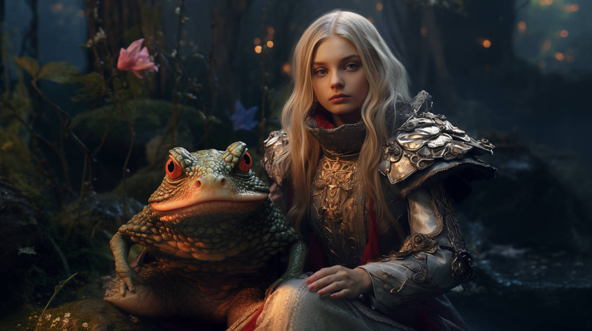 Girl and toad. by BergionStyle on DeviantArt