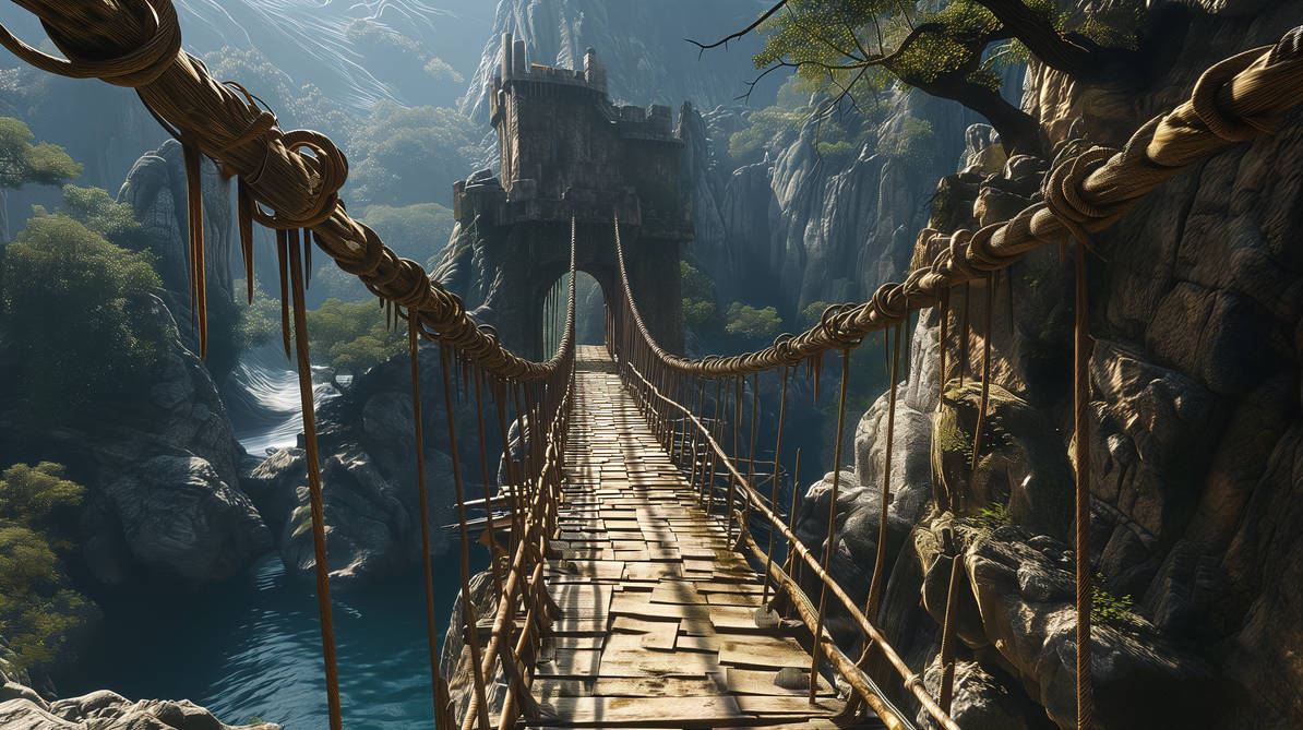 Rope bridge. by BergionStyle on DeviantArt