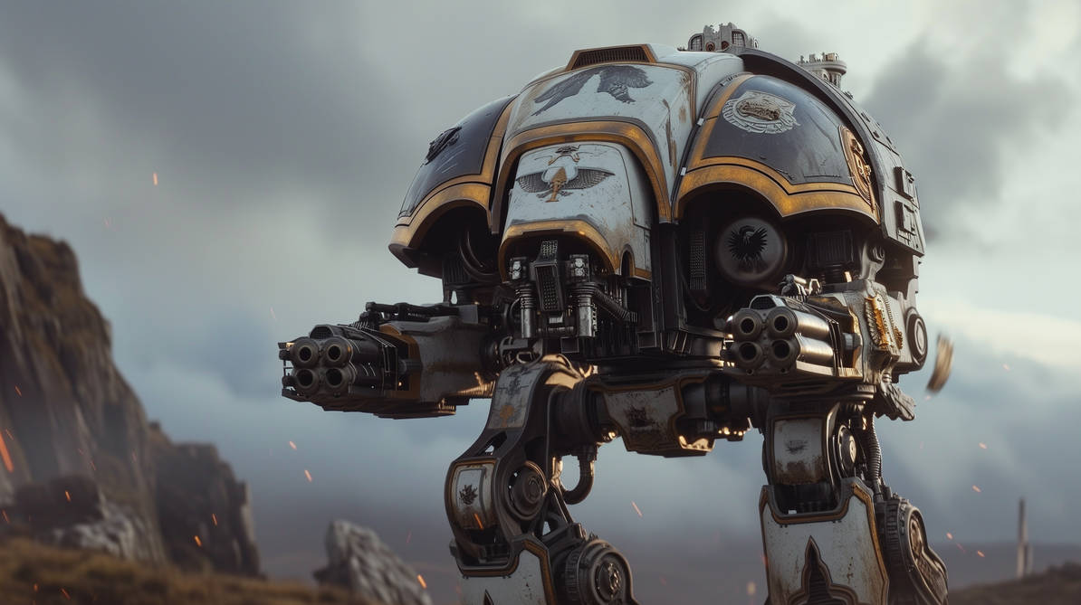 Wh40k. Knight. Carrying his will. by BergionStyle on DeviantArt